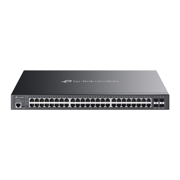 TPLINK SG3452XMPP Omada 48-Port Gigabit 4-Port 10GE SFP+ L2+ Managed Switch 40x PoE+ 8x PoE++