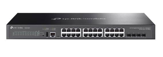 TPLINK Omada 24-Port Gigabit Stackable Lite L3 Managed Switch with 4 10G Slots
