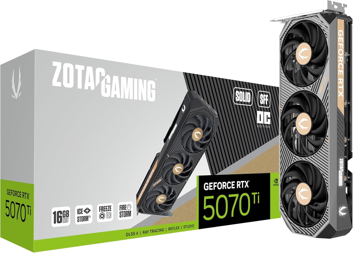 ZOTAC GAMING GeForce RTX 5070 Ti SOLID SFF OC 16Go GDDR7 3xDP 1xHDMI
