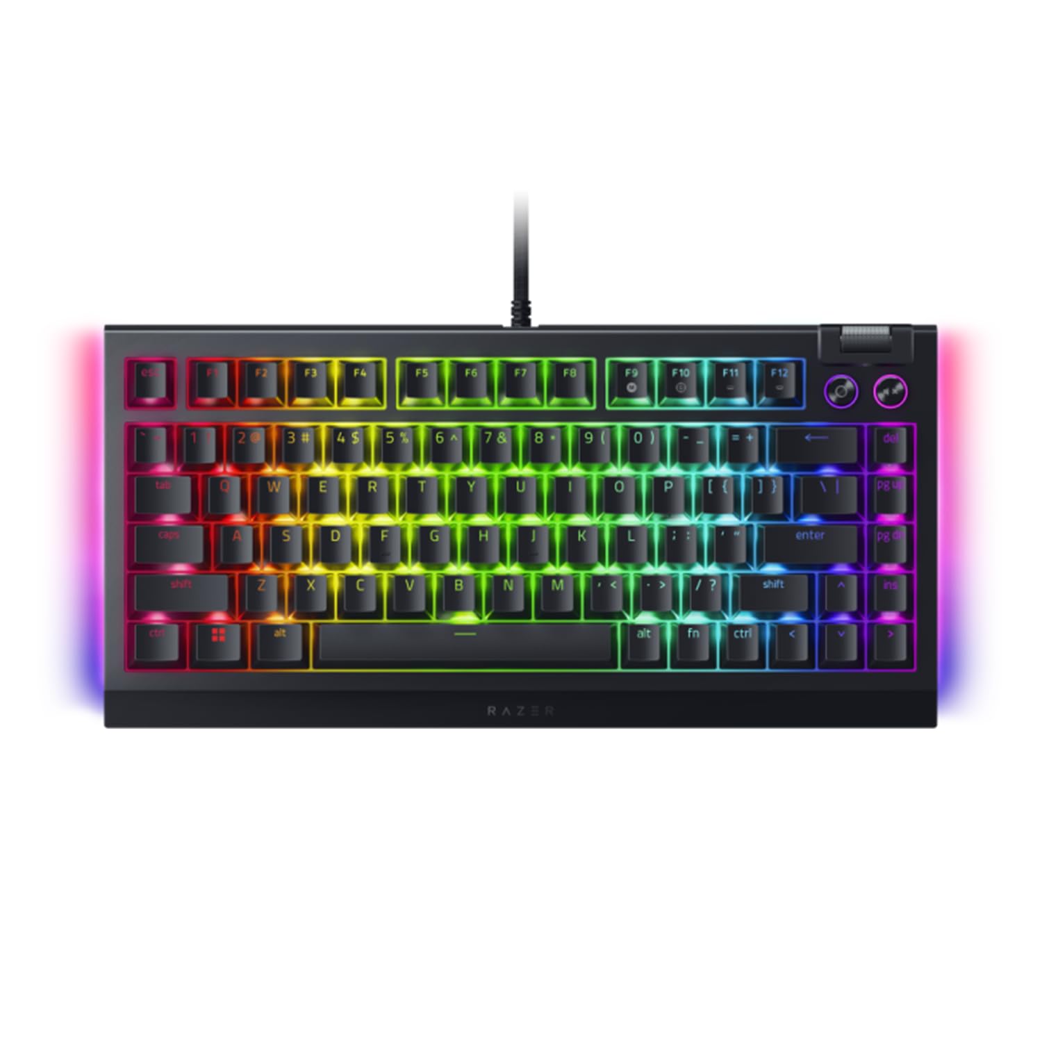 Razer BlackWidow V4 75% clavier de jeu mécanique disposition RVB USA noir