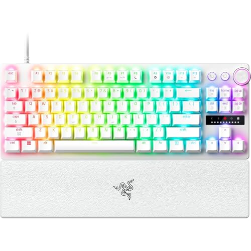 Razer Clavier mécanique Huntsman V3 Pro Tenkeyless US rétroéclairé 8KHz Blanc