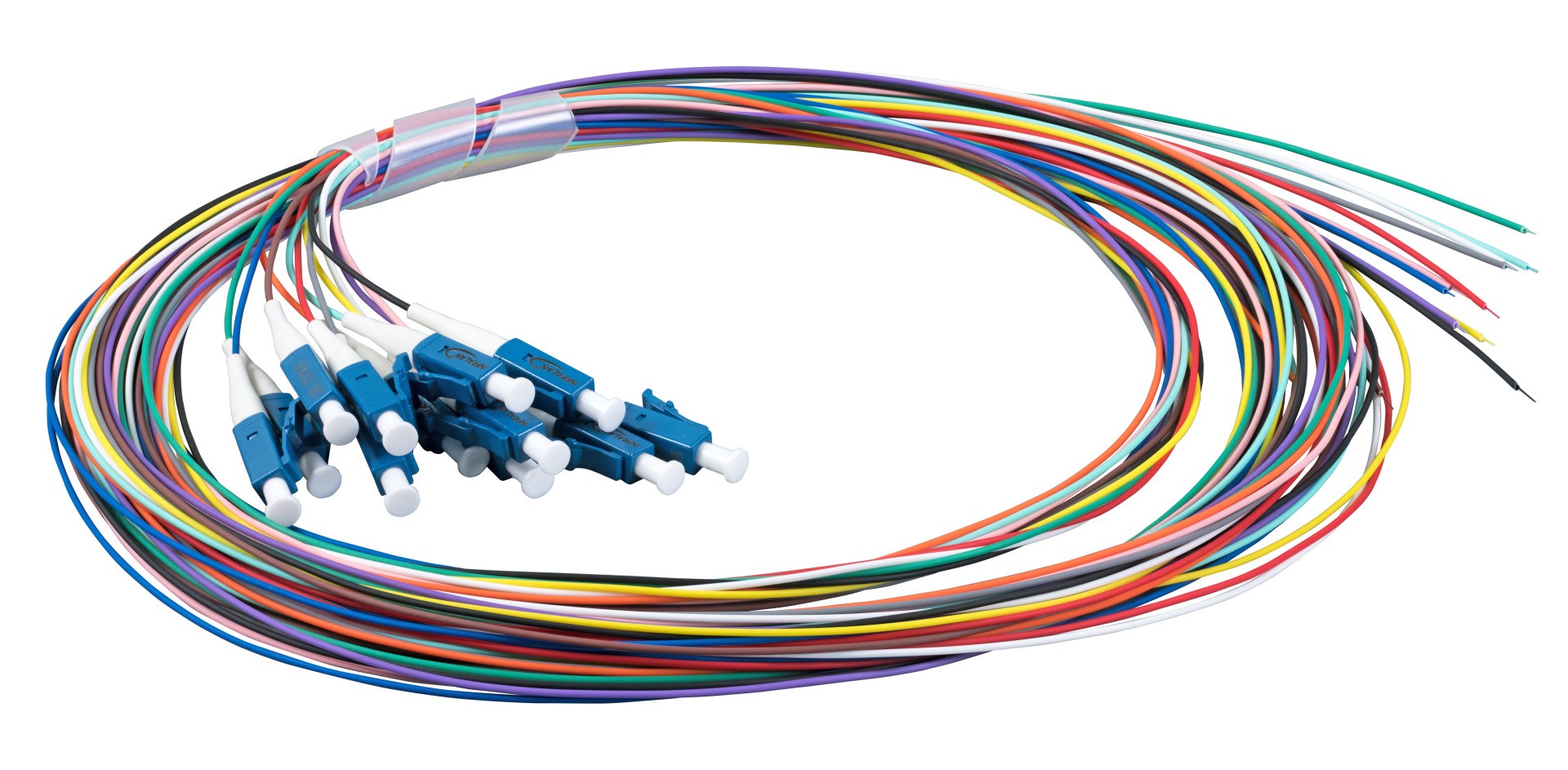 ekivalan Lot de pigtails OS2 G652D LC-UPC 900µm 12 couleurs 2m