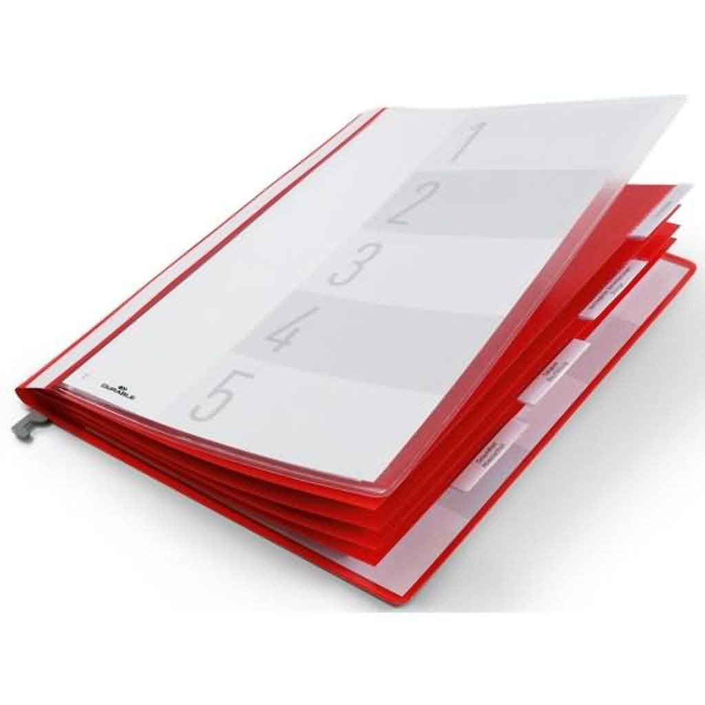 Durable DURABLE Personalhefter m Hängeschiene A4 5 Fächer rot