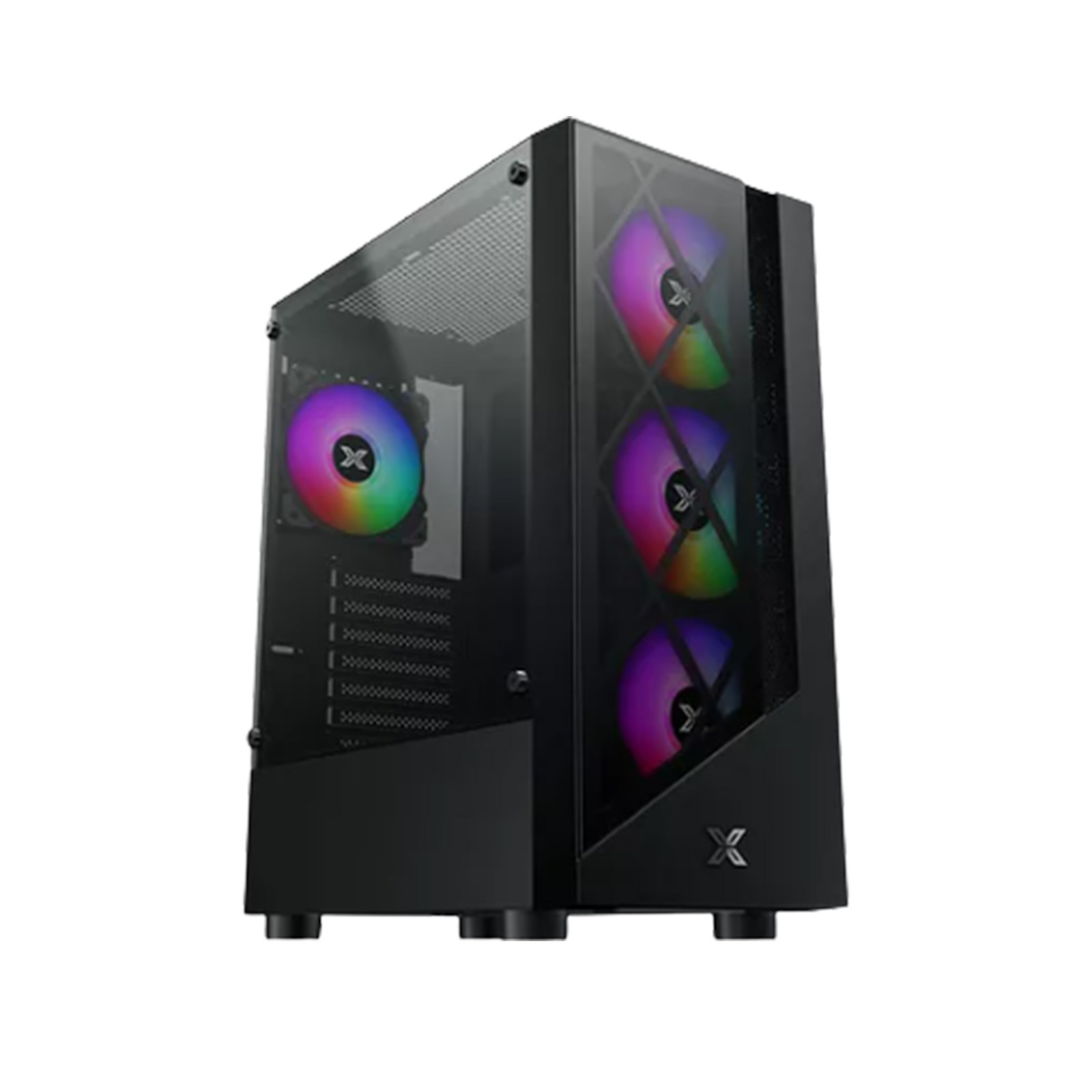 XYZprinting Boitier Moyen Tour ATX Tesseract X RGB avec panneaux vitrés (Noir)