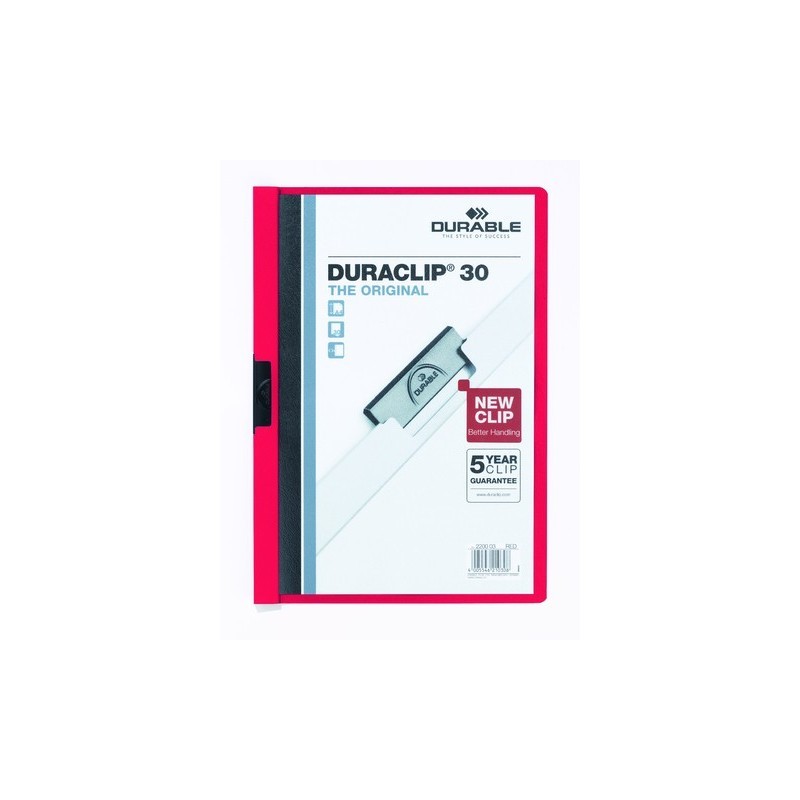 Durable DURABLE Klemm-Mappe Duraclip Original 30 dklrot