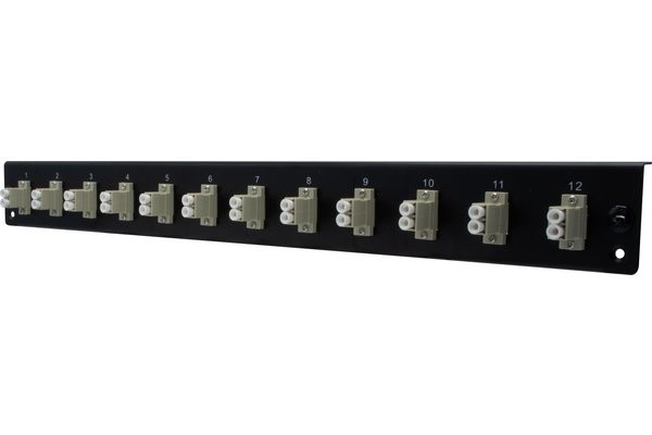 DEXLAN Façade équipée 12 LC UPC SM Duplex pour tiroir optique 1U