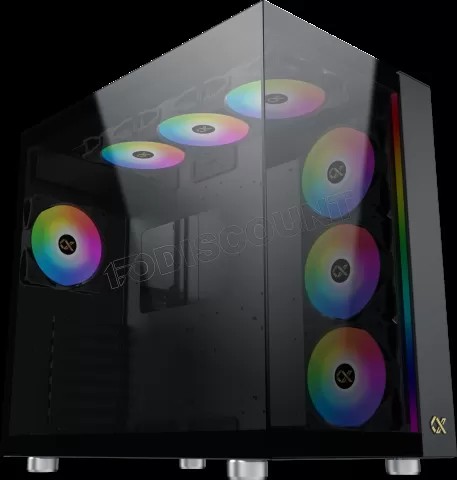Xigmatek Boitier Moyen Tour E-ATX Osiris RGB avec panneau vitré (Noir)