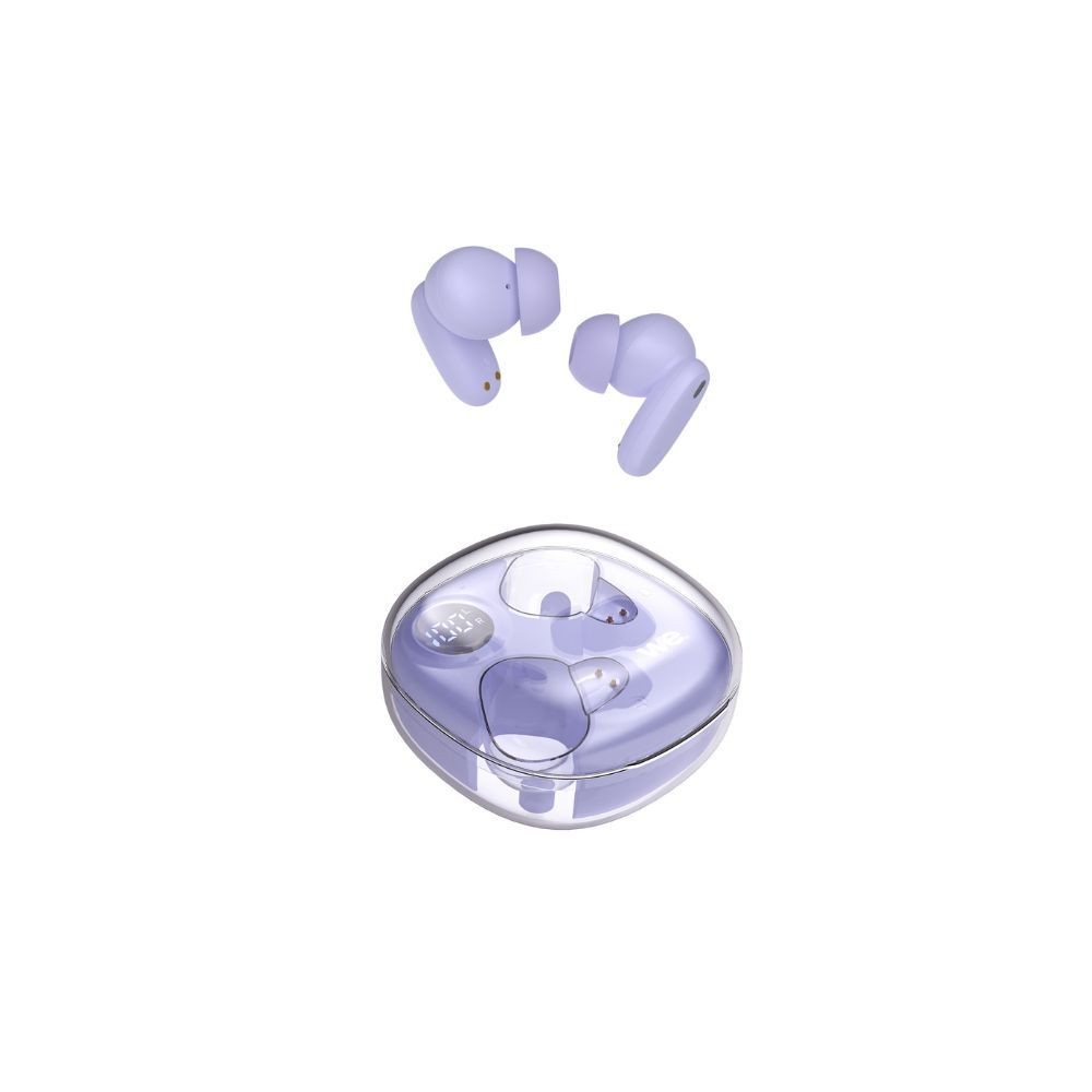 WE Ecouteurs CLAYRA sans-fil intra, coque transparente, indicateur de charge, ANC,