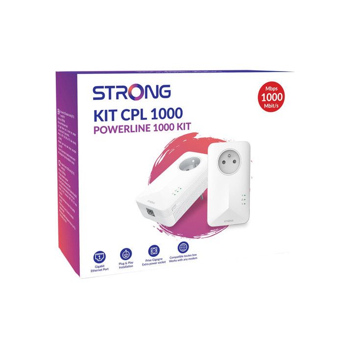 STRONG KIT2PRISES CPL 1000MB PRISE FILTRÉE