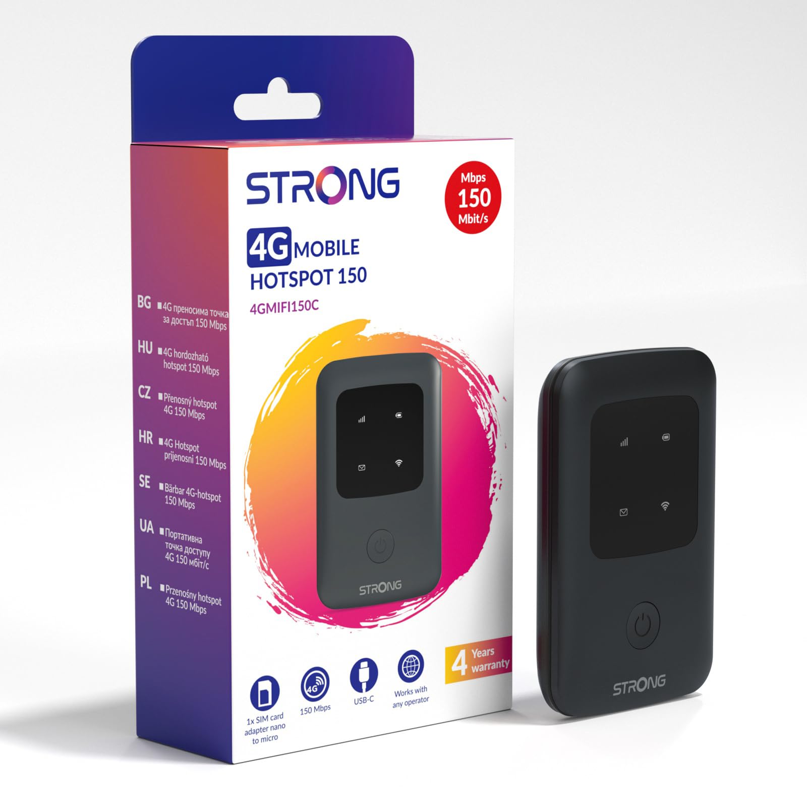 STRONG Point d'accès mobile 4G LTE 150 Mbit/s 4GMIFI150C