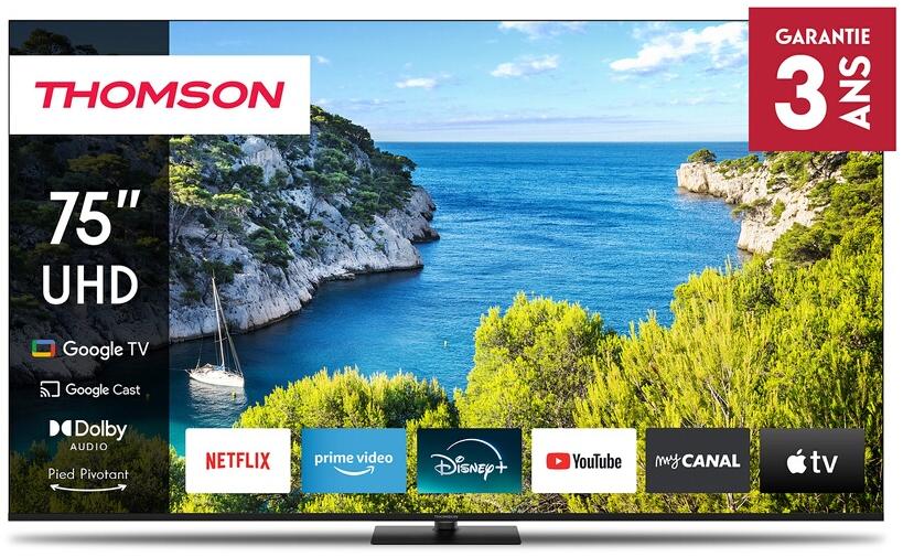 Thomson 75UG5C14 LED Pied central rotatif UHD 60Hz 189 cm 2024