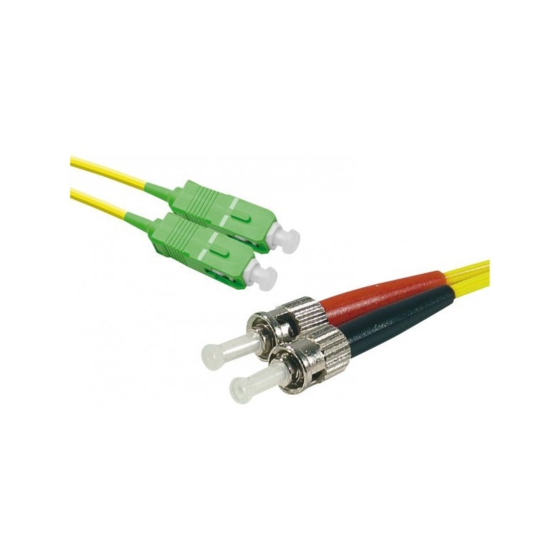 GENERIQUE Jarretière optique duplex monomode OS2 9/125 SC-UPC/ST-UPC jaune