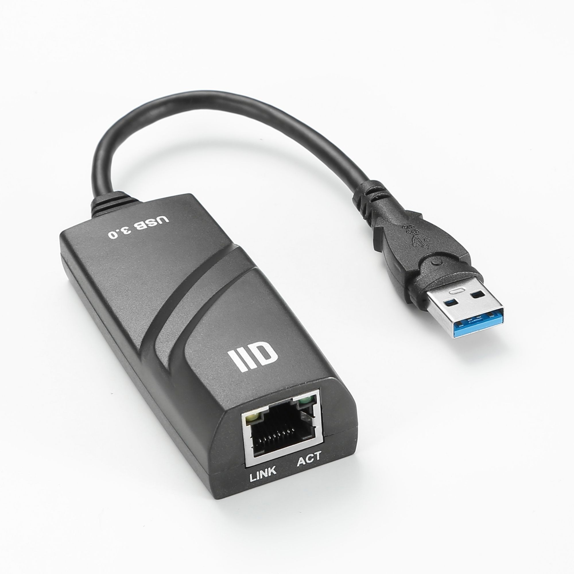D2 Diffusion Adapateur USB3.0 m le/RJ45 femelle noir