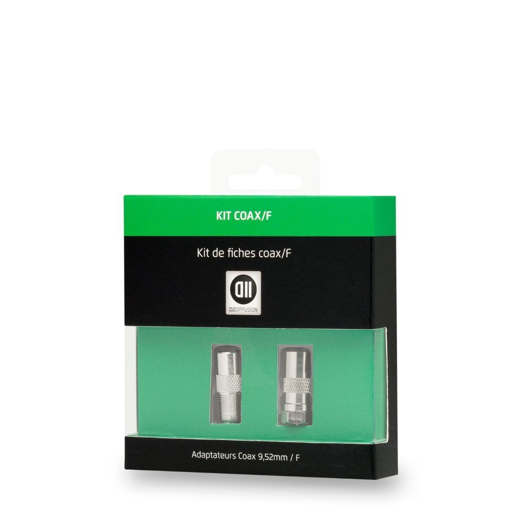 D2 Diffusion Kit de fiches coax 9,52mm:2M + 1F