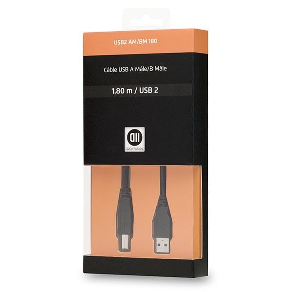 D2 Diffusion C ble USB 2.0 A m le/B m le 1.80 m