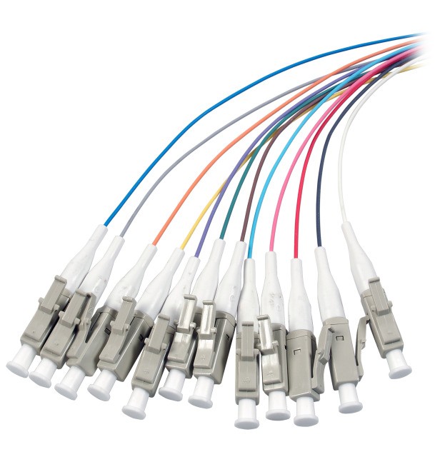 ekivalan Lot de pigtails OM5 50/125 LC-UPC 900µm 12 couleurs 2m