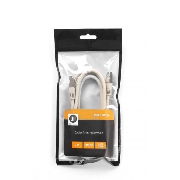 D2 Diffusion C ble RJ45 droile m le 2m blindage U/UTP