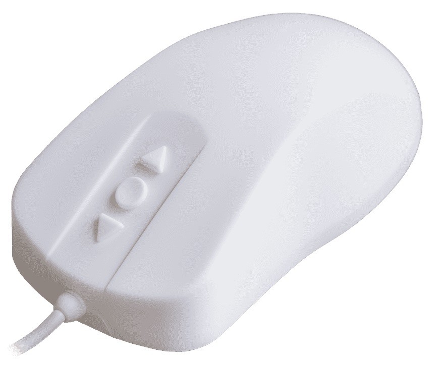 MediaRange kabelgeb. Opt. Hygiene-Maus, IP68, Sym, 1.5m, ws