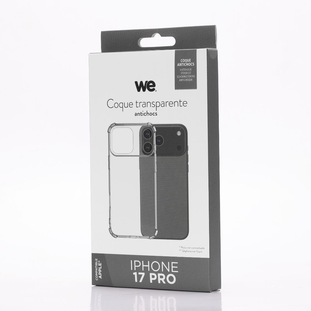 WE Coque de protection TPU APPLE IPHONE 17 PRO Transparent