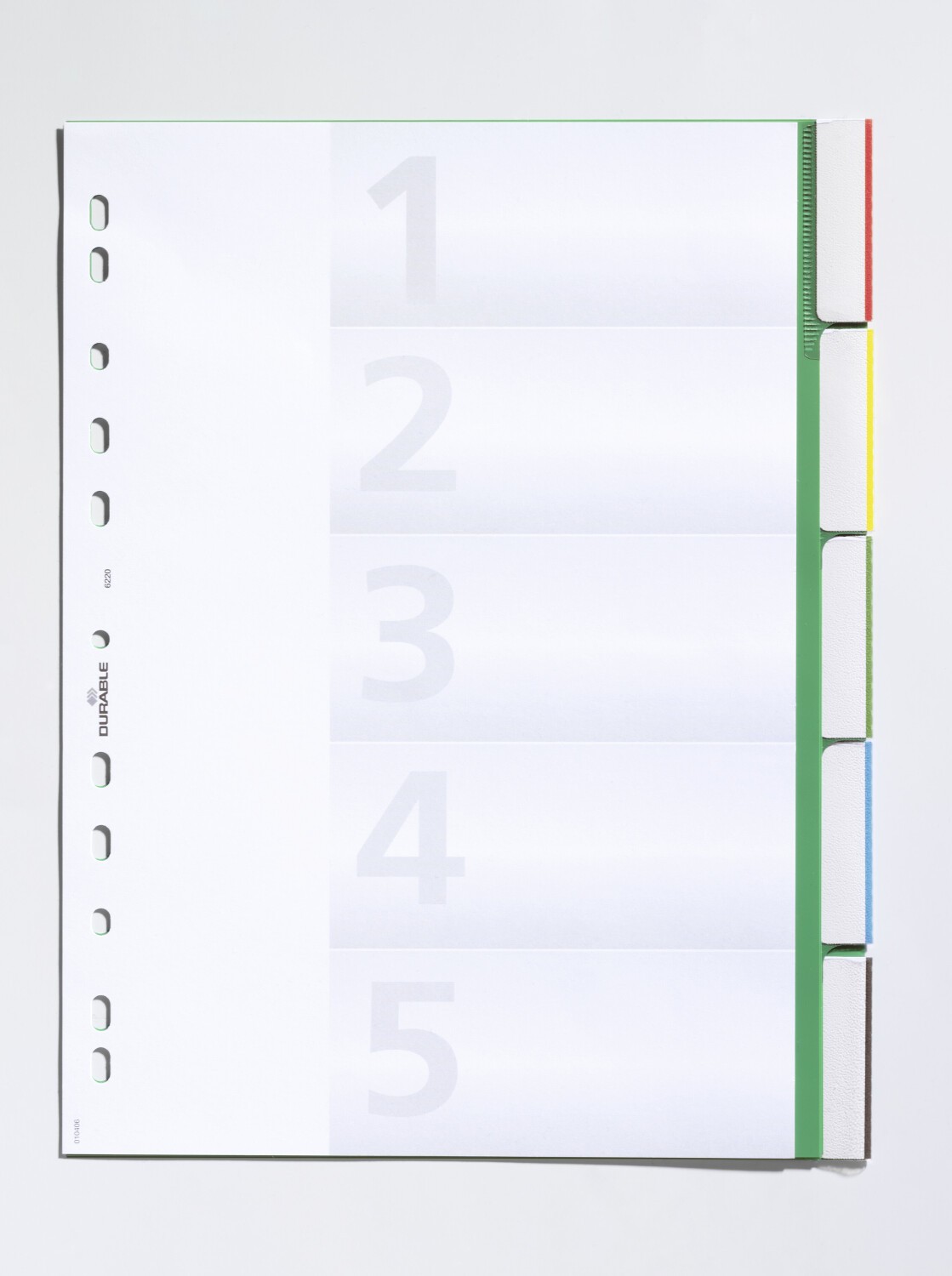 Durable DURABLE Ordnerregister PP blanko/5-fbg f A4 5 Blatt