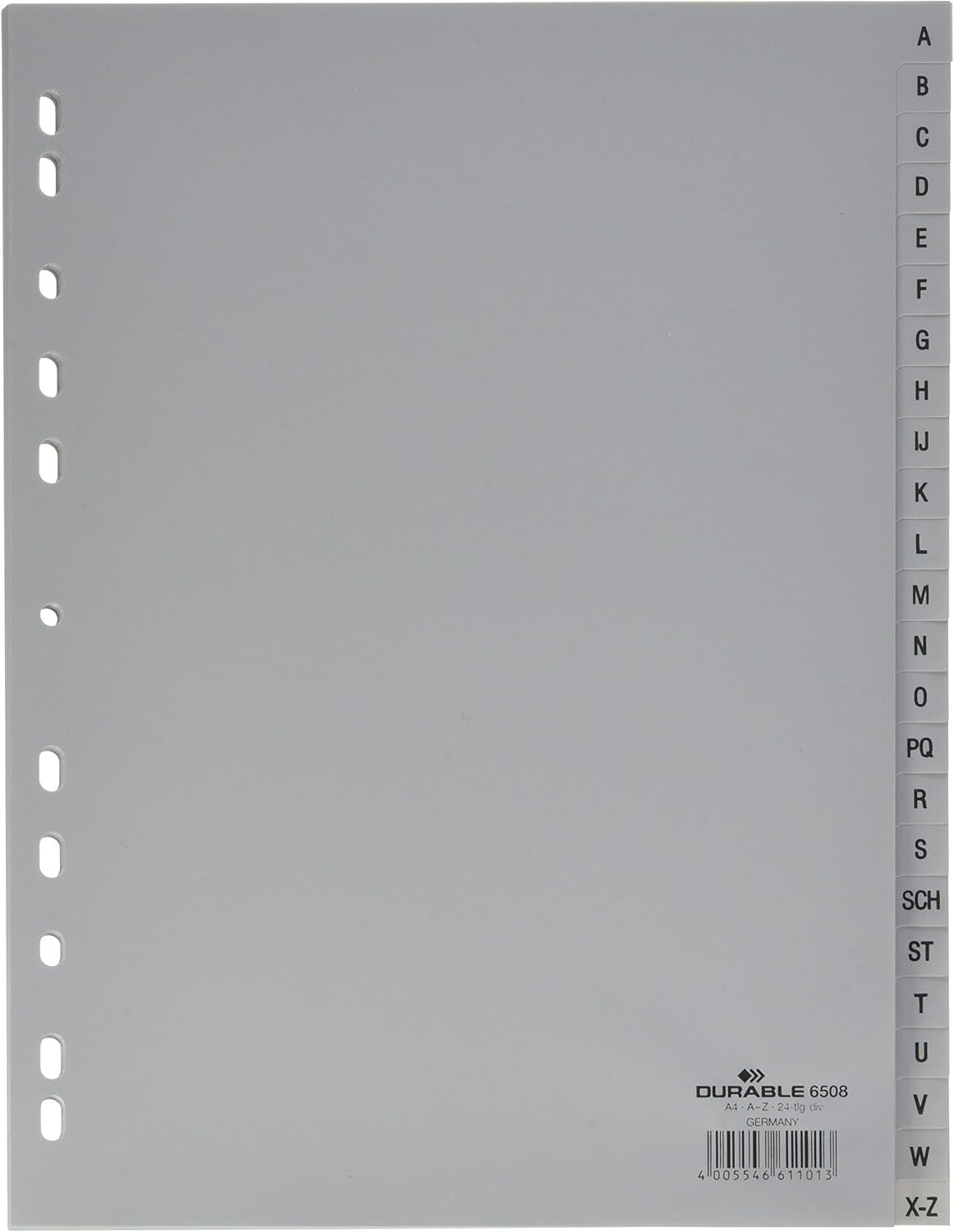 Durable DURABLE A-Z Register A4 24tlg. PP volldeck. grau