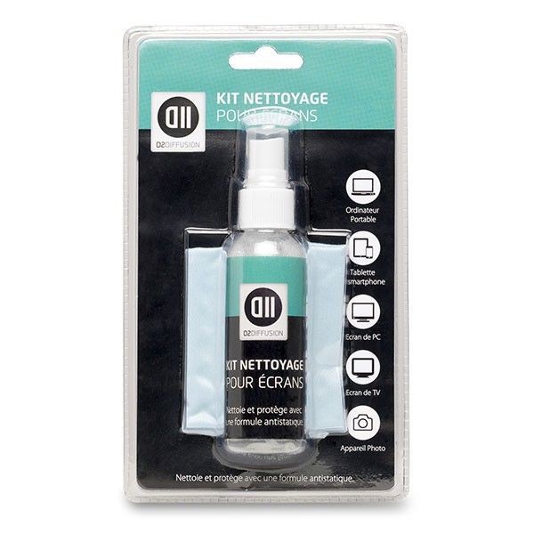 D2 Diffusion Kit de nettoyage -1 spray de 60ml + 1 chiffonnette en microfibres 20x30cm