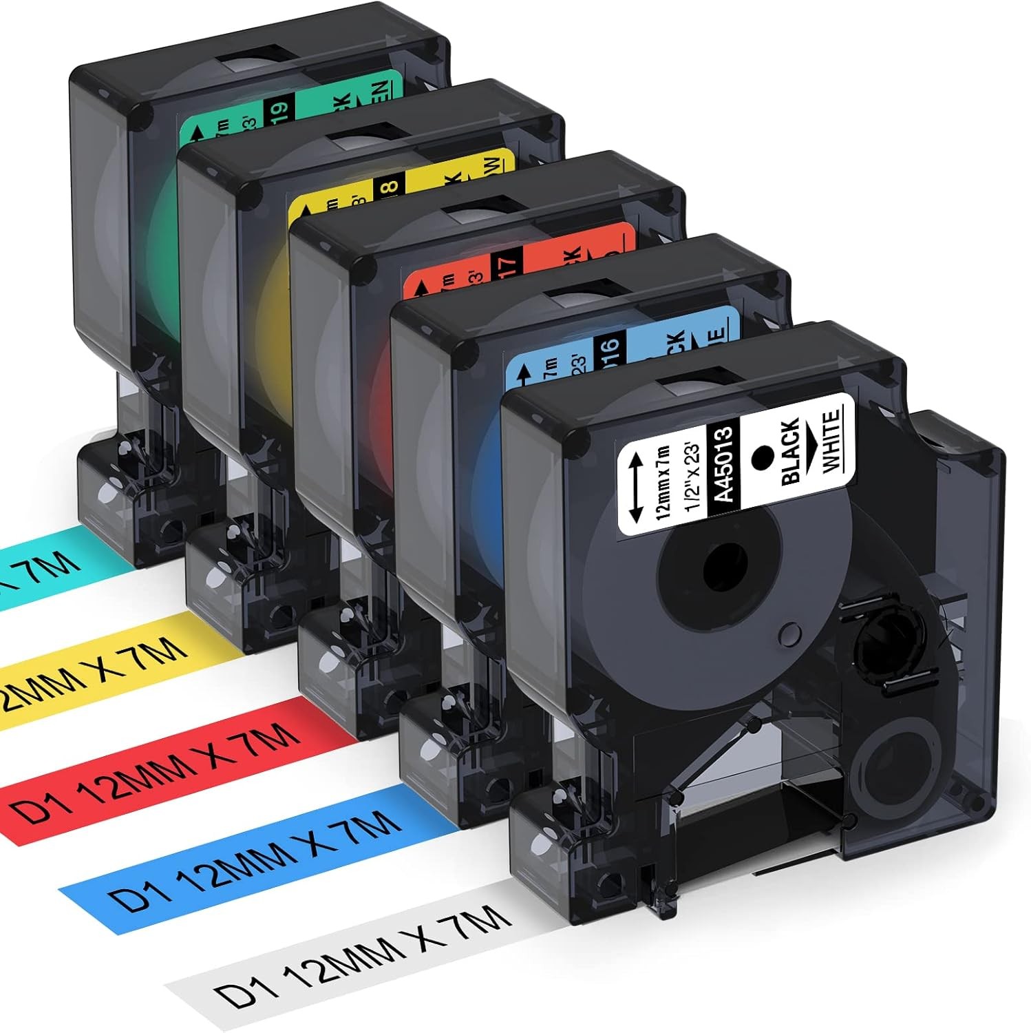 MediaRange Schriftbandka. komp. Dymo  12mmx7m sw/blau