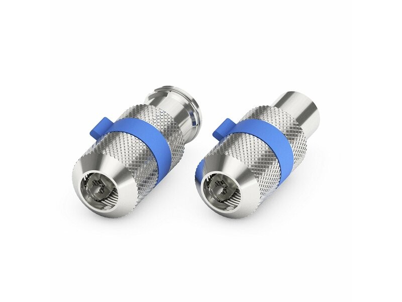 Goobay Easy-Installation IEC/Koax-Buchse (silber/blau