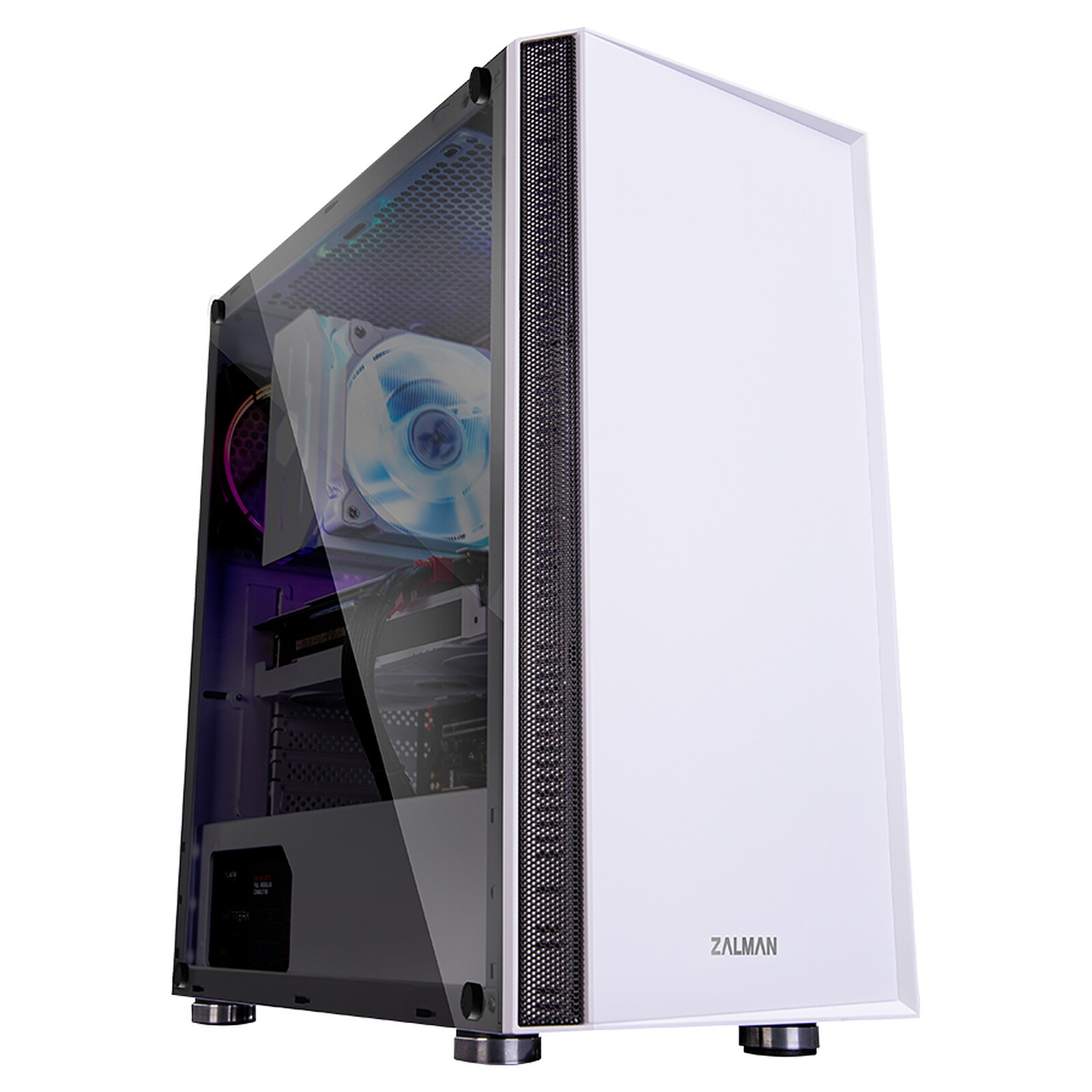 ZALMAN Boitier Moyen Tour ATX P60 ARGB avec panneaux vitrés (Blanc)