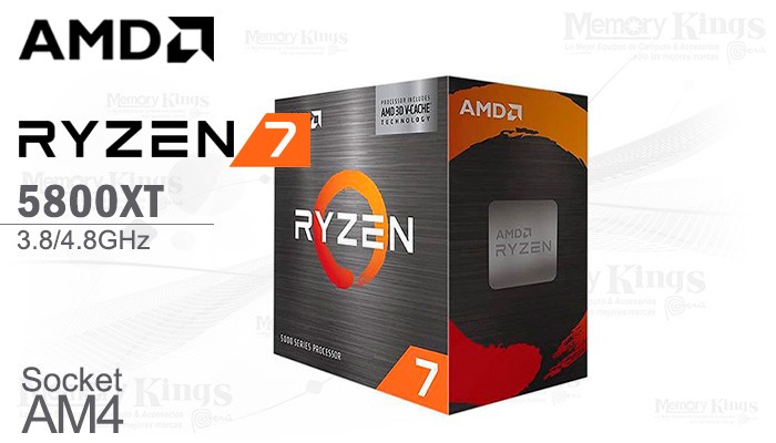 AMD AM4 Ryzen 7 5800XT WOF 3,8GHz MAX 4,8GHz 8xCore 16x Threads 32MB 105W