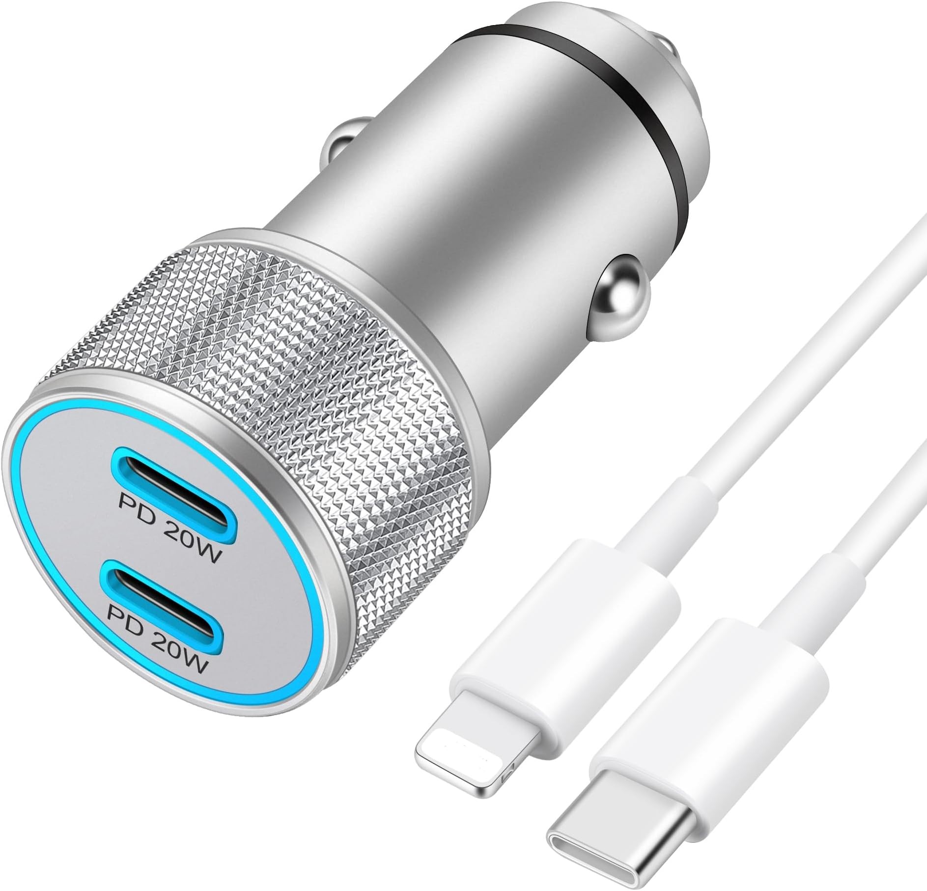 Vention Chargeur de voiture Allume Cigare  USB-C/Lightning avec cables (3A)