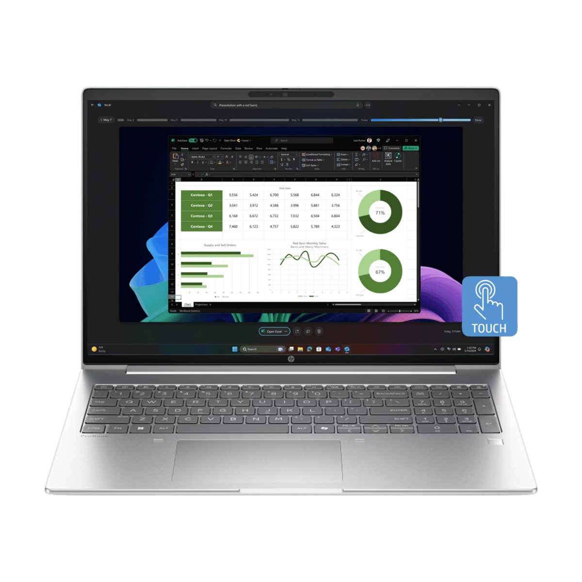 HP Ordinateur Portable ProBook 16 G1 Intel Core Ultra 5 16 Go RAM 512 Go SSD Tactile 16 pouces