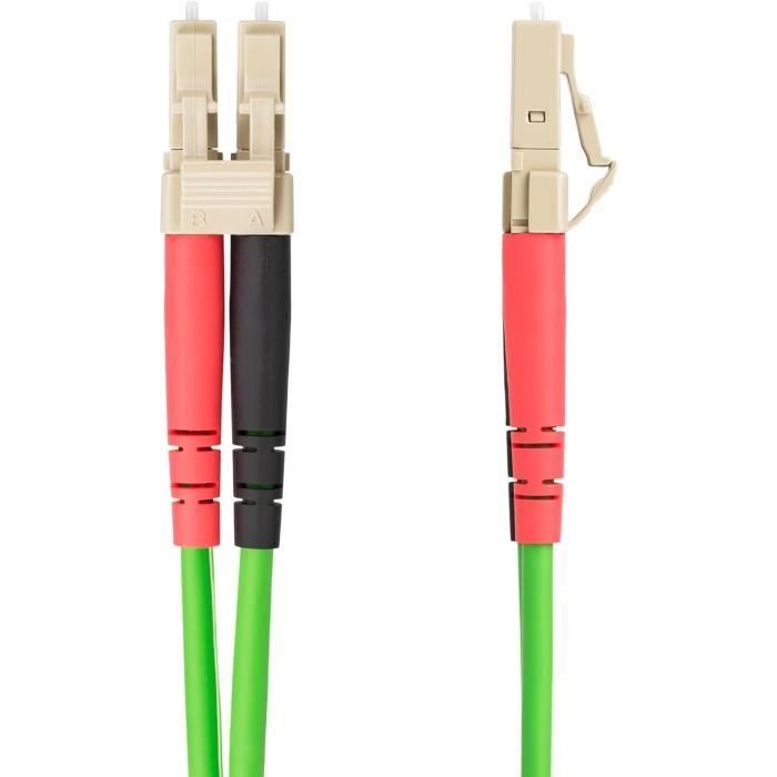 ekivalan Jarretière zip 2,0mm OM5 50/125 LC-UPC/ST-UPC LSZH lime 1m