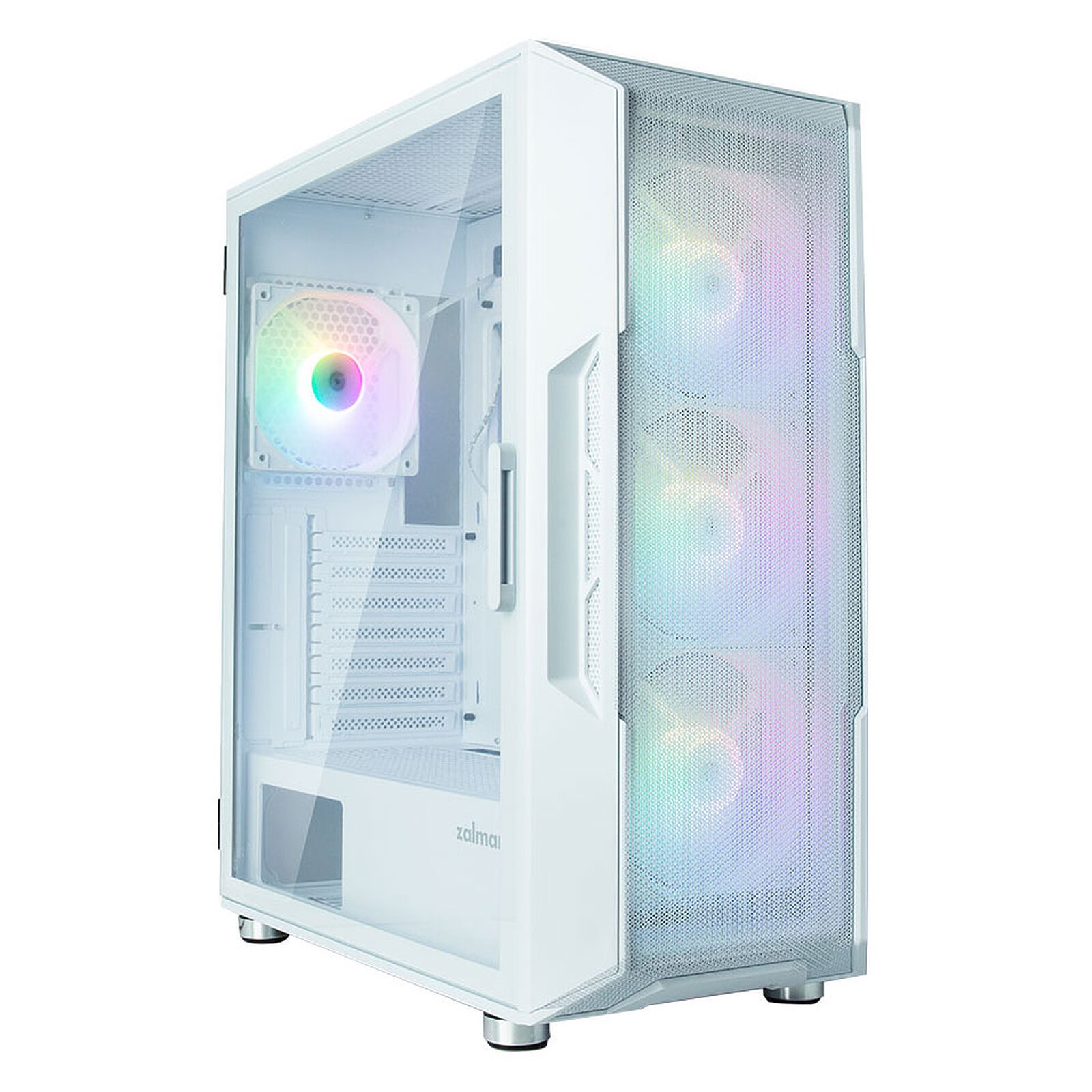 ZALMAN Boitier Moyen Tour ATX P60 ARGB avec panneaux vitrés (Blanc)
