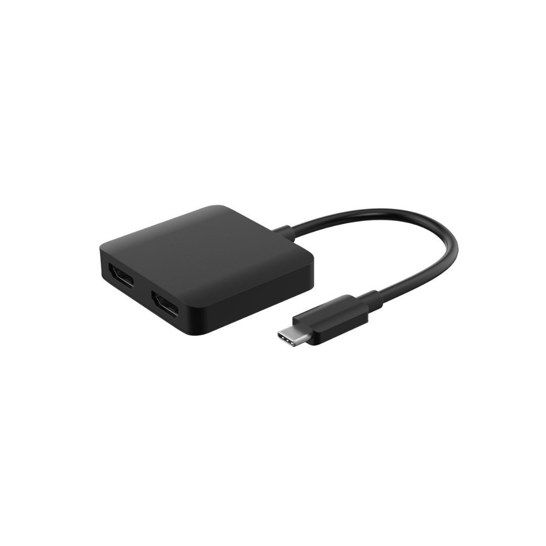 D2 Diffusion Adaptateur USB-C m le / 2 sorties HDMI femelle compatible 4K + 1 sortie USB-C PD