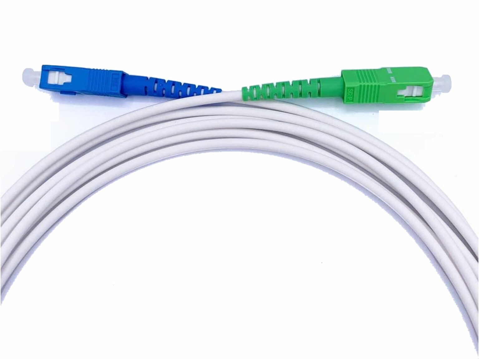 GENERIQUE Jarretière optique simplex monomode OS2 9/125 SC-APC/SC-UPC blanc