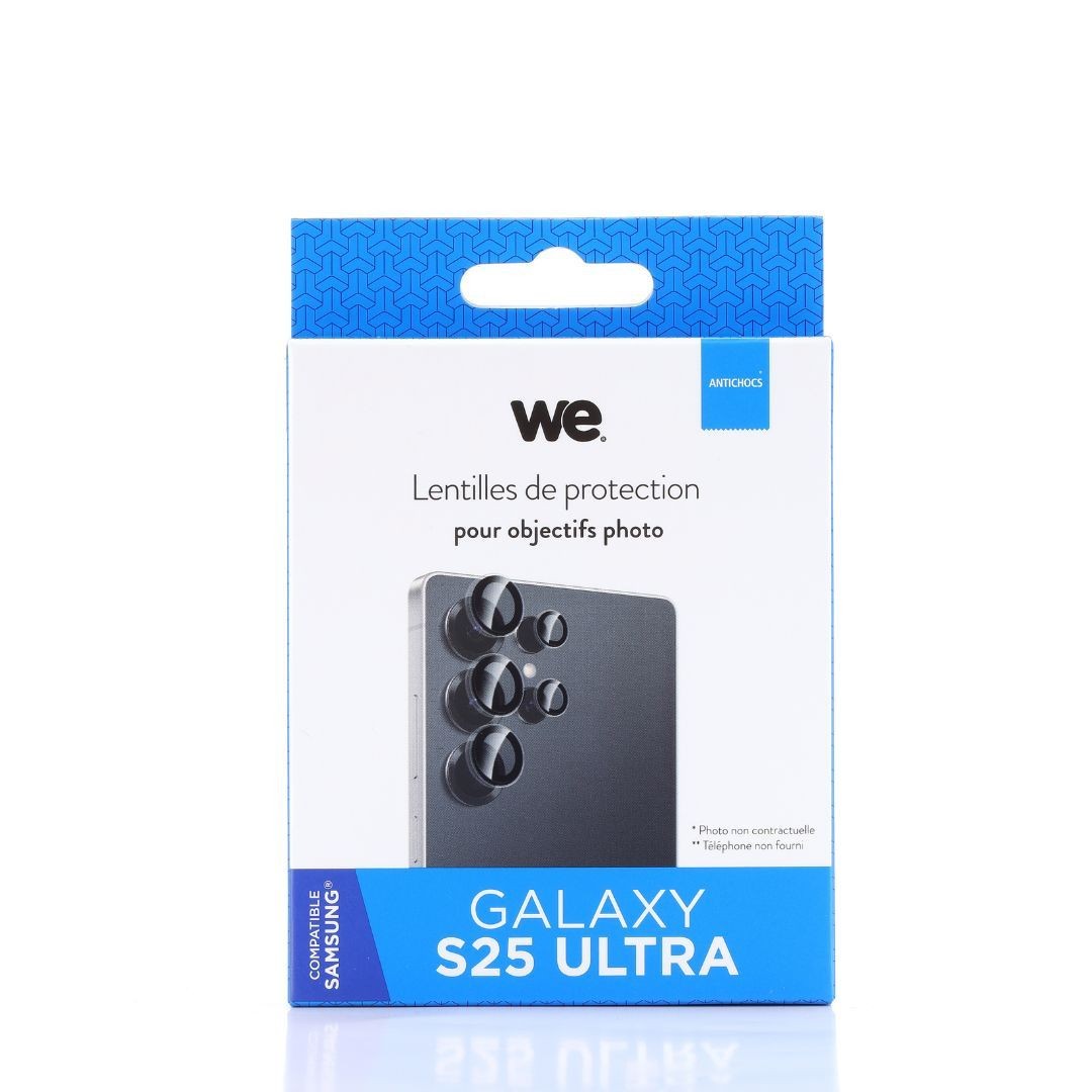 WE Protection d'objectifs appareil photo SAMSUNG S25 ULTRA transparent/noir