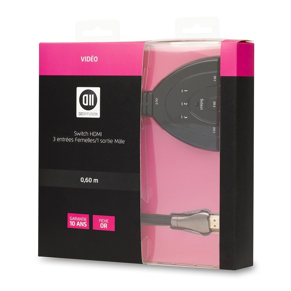 D2 Diffusion Switch HDMI 3 entrÃ©es