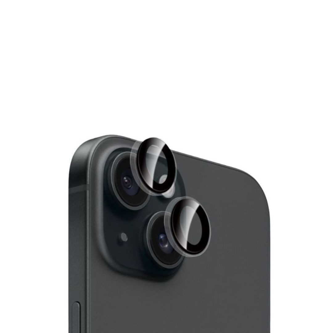 WE Protection d'objectifs appareil photo iPhone 15/15 PLUS transparent/noir
