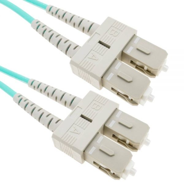 ekivalan Jarretière zip 2,0mm OM3 50/125 SC-UPC/SC-UPC LSZH aqua 15m