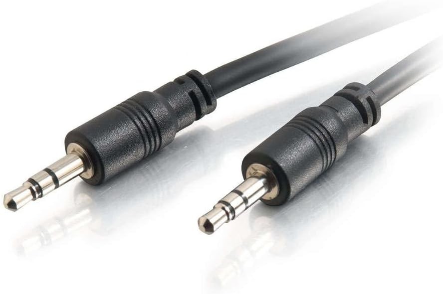 C2G AUX/MP3 Stereo-Audio-Kabel Flachkabel 150cm schwarz