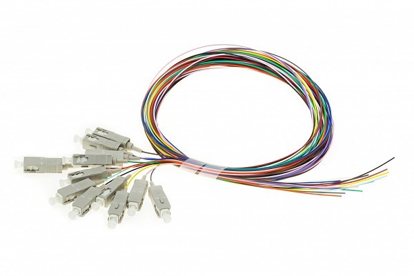ekivalan Lot de pigtails OM2 50/125 SC-UPC 900µm 12 couleurs 2m