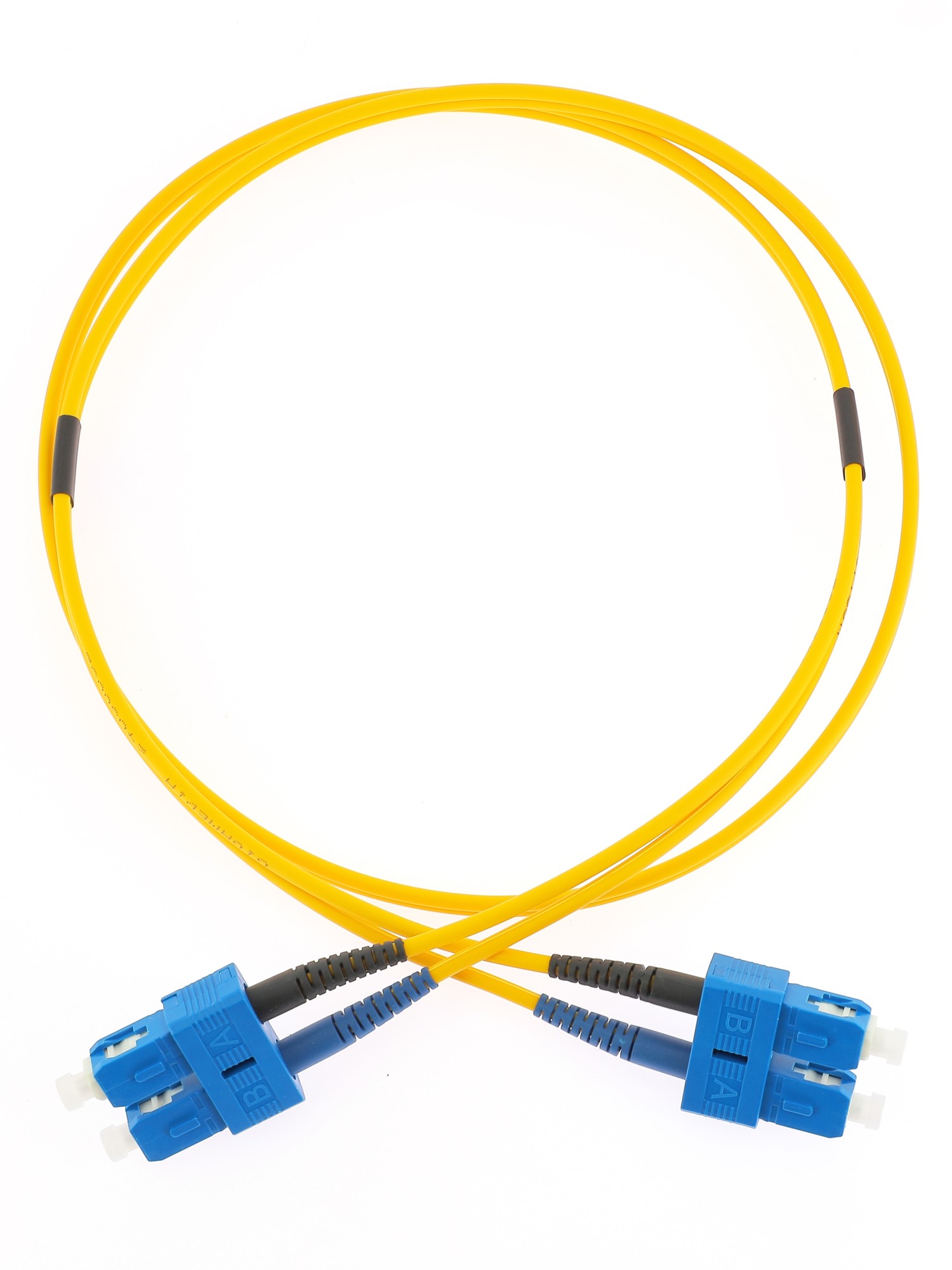 GENERIQUE Jarretière optique duplex monomode OS2 9/125 SC-APC/SC-APC jaune