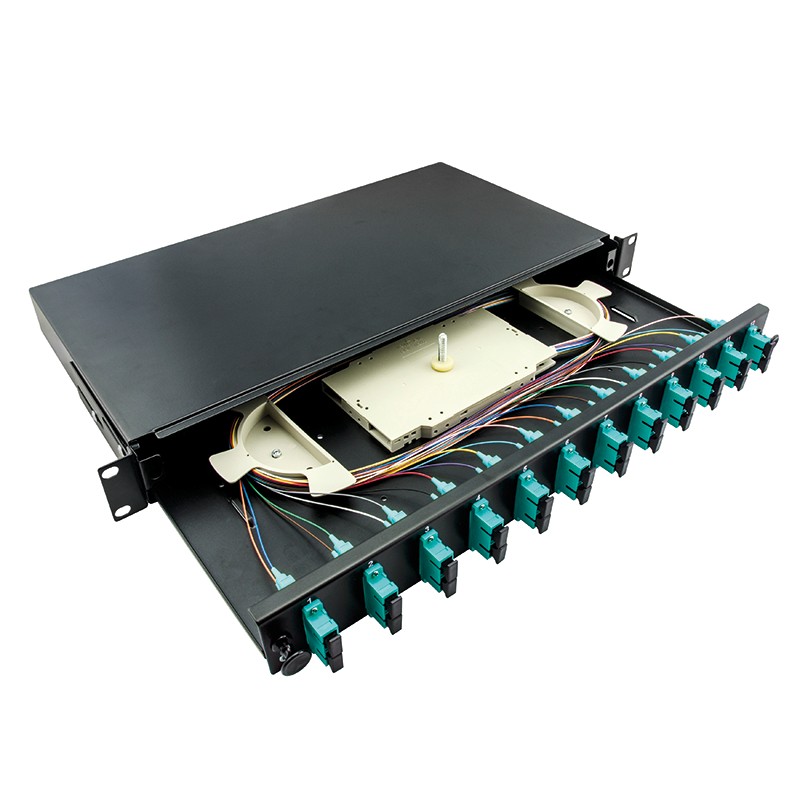 GENERIQUE Façade équipée 12 SC UPC SM Duplex tiroir optique 1U