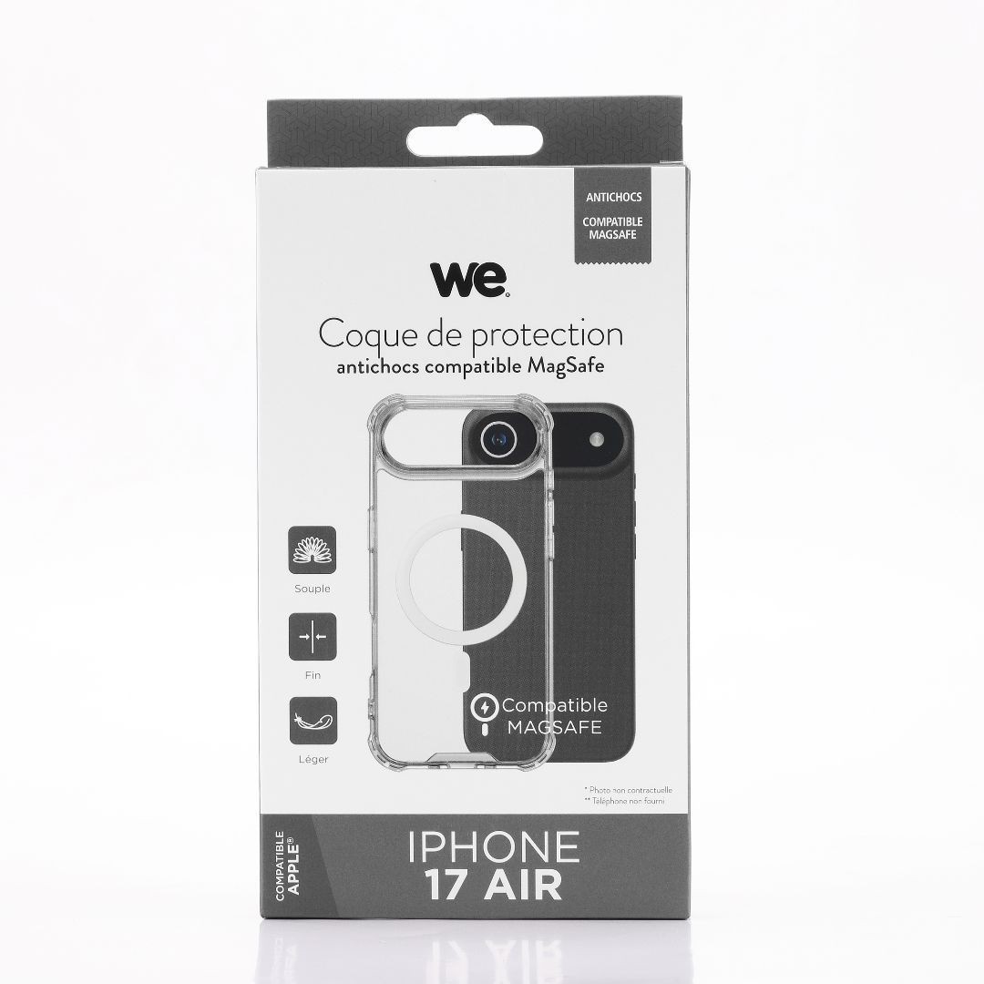 WE Coque de protection MAGSAFE IPHONE 17 AIR Transparent