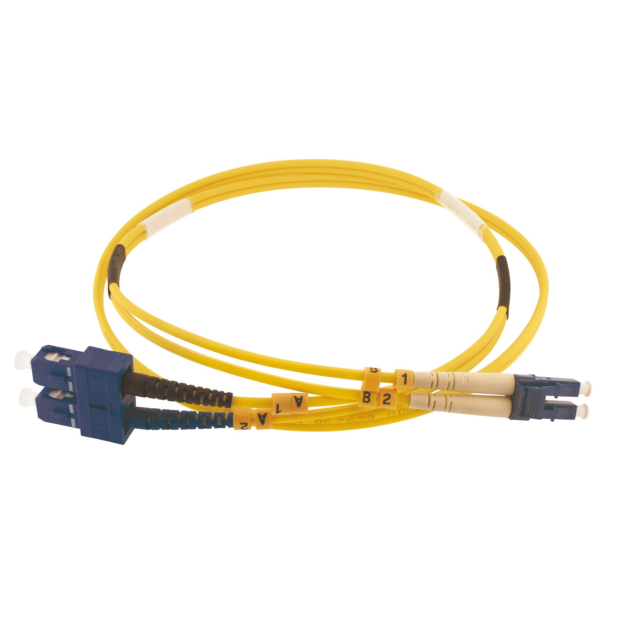 GENERIQUE Jarretière optique duplex monomode OS2 9/125 SC-APC/ST-UPC jaune