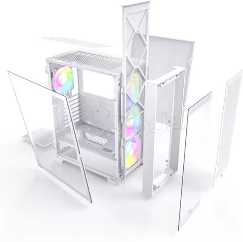 XYZprinting Boitier Moyen Tour ATX Trifecta RGB avec panneaux vitrés (Blanc)