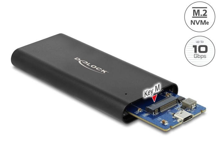 DeLock DELOCK Externes Gehäuse für M.2 NVMe PCIe SSD USB 10 Gbps