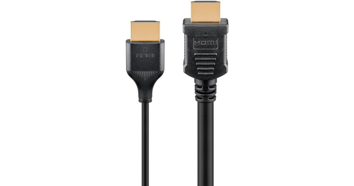 Goobay High-Speed-HDMI 360° Kabel (schwarz/gold