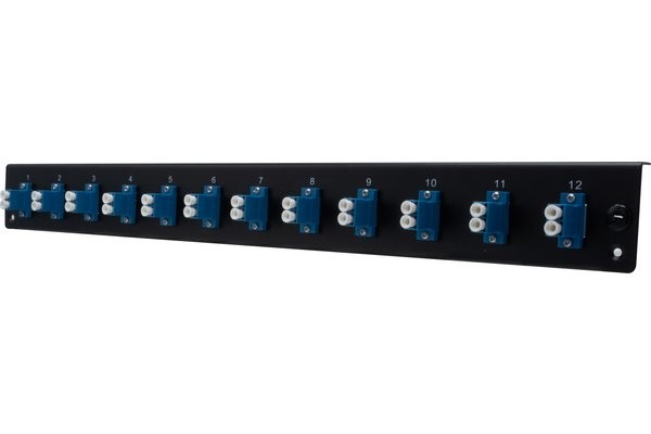 DEXLAN Façade nue 12 SC Duplex / LC Quad pour tiroir optique 1U